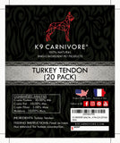 Turkey Tendon Dog Treats | All-Natural Chews for Dental Health | k9carnivore