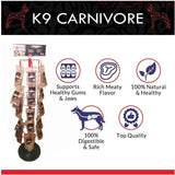 K9 Carnivore premium dino bone for dogs, rich beef flavor